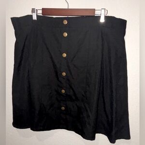 Torrid size 2 Black and Gold Mini A-Line Skirt